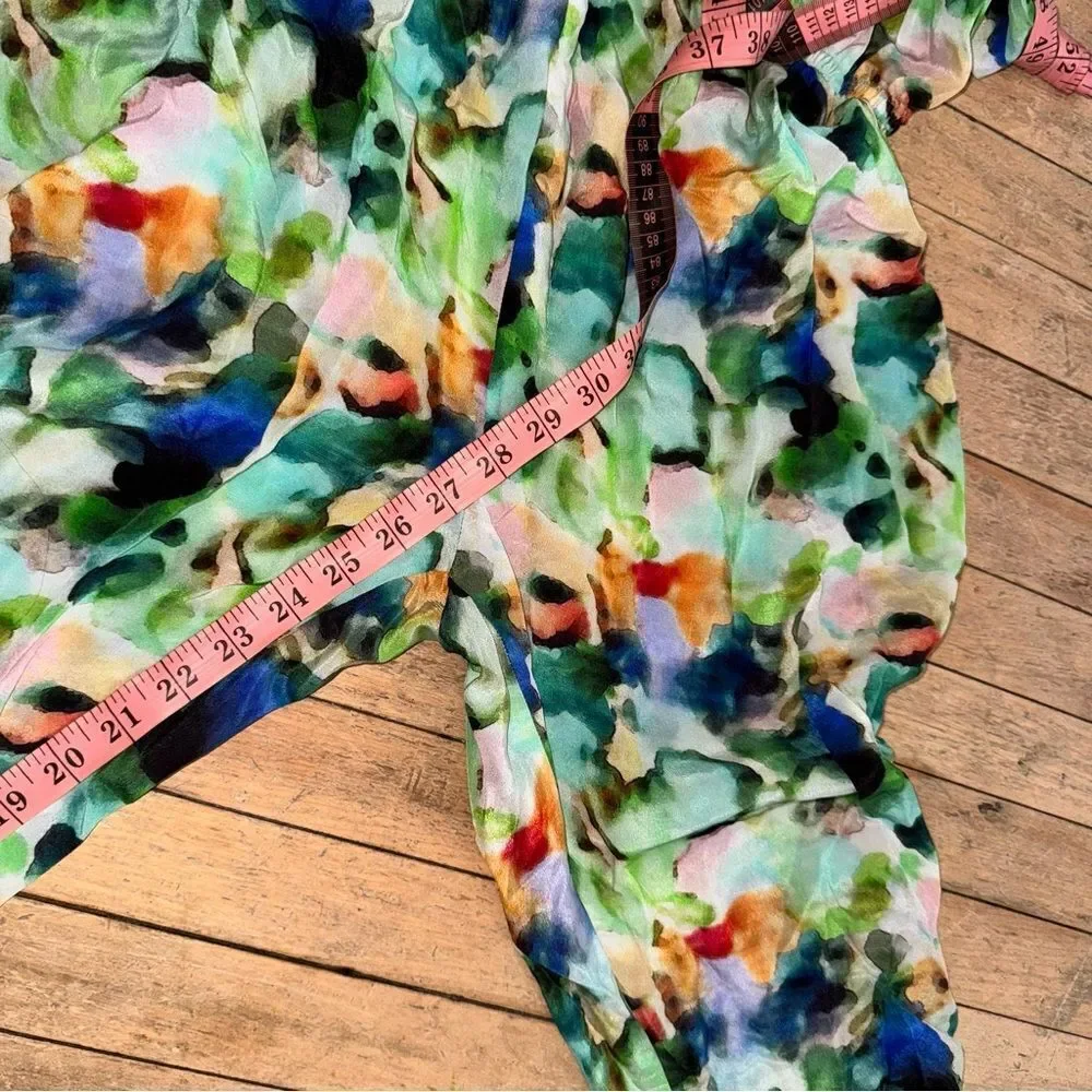 Silk Floral Sleeveless Jumpsuit - Picture 10 of 11